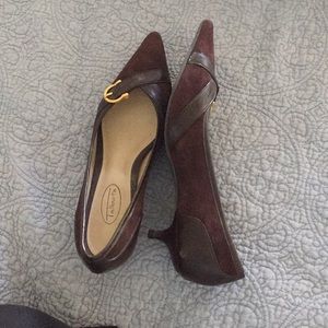 Talbots Suede and Leather Brown Pumps 7B
